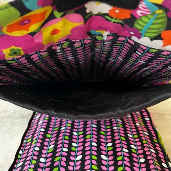 VERA BRADLEY VaVa Bloom 2012 Checkpoint Friendly Laptop Bag Pink Blue Floral Y2K - Picture 12 of 15